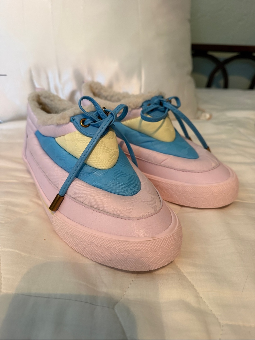 Coach Citysole Skate Snow Sneaker Pastel Pink Signature